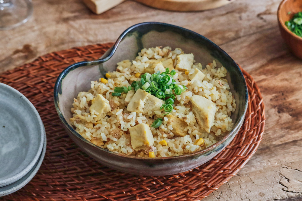 こうや⾖腐の炊き込みご飯